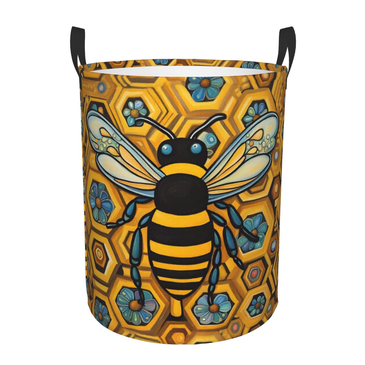 Baby Nursery Hamper - Keranjang Cucian Lipat Motif Lebah dan