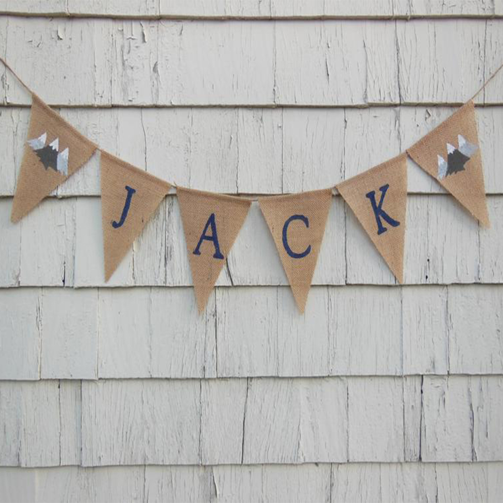 Baby Nursery Garland - Dekorasi Kamar Anak Gunung, Spanduk Nama