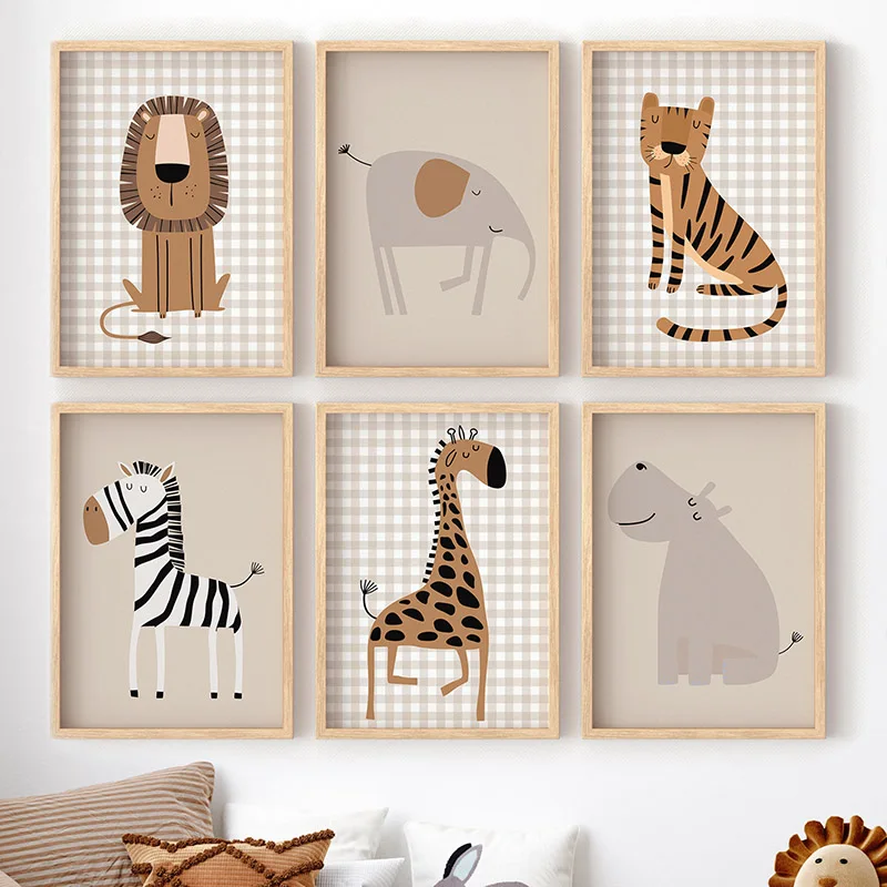 Baby Nursery Picture Frames - (Tanpa Bingkai) Lukisan Kanvas Seni Dinding