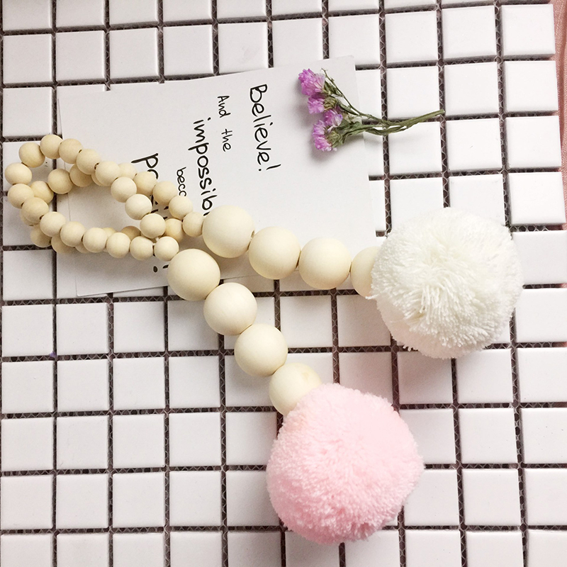 Baby Nursery Garland - Manik-manik Kayu Rumbai Bola Garland Wall