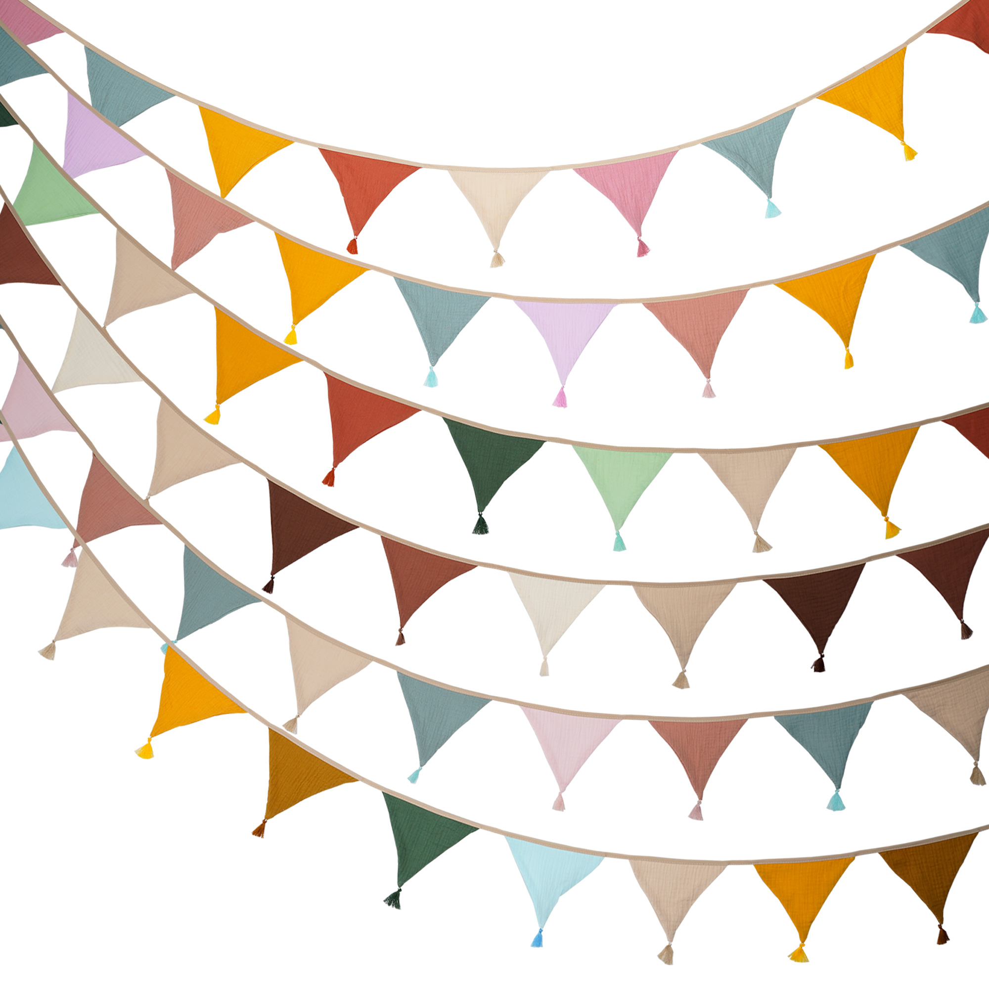 Baby Nursery Garland - Bendera kain buaian 2.6M/8,5 kaki 10