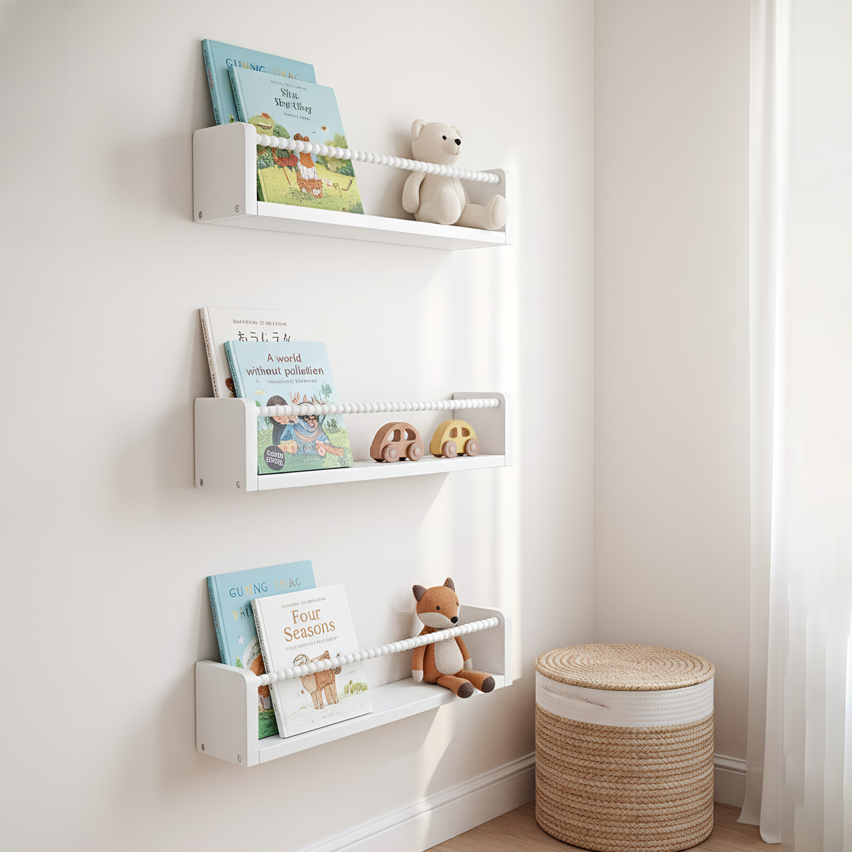 Baby Nursery Shelves - Rak Buku Anak, Rak Buku Kayu