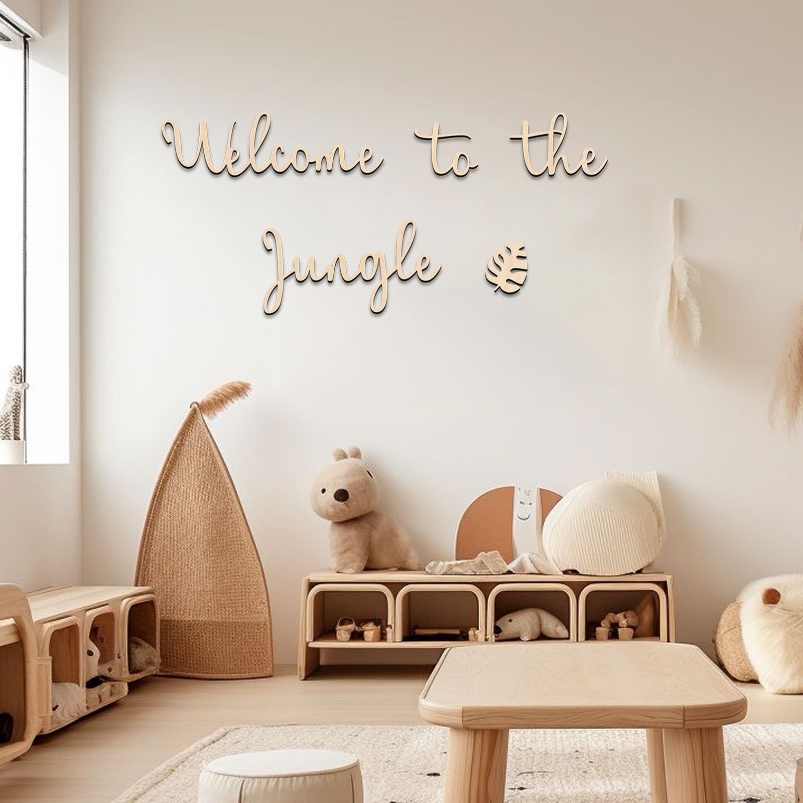 Baby Nursery Home - Selamat Datang di Jungle Wooden Sign