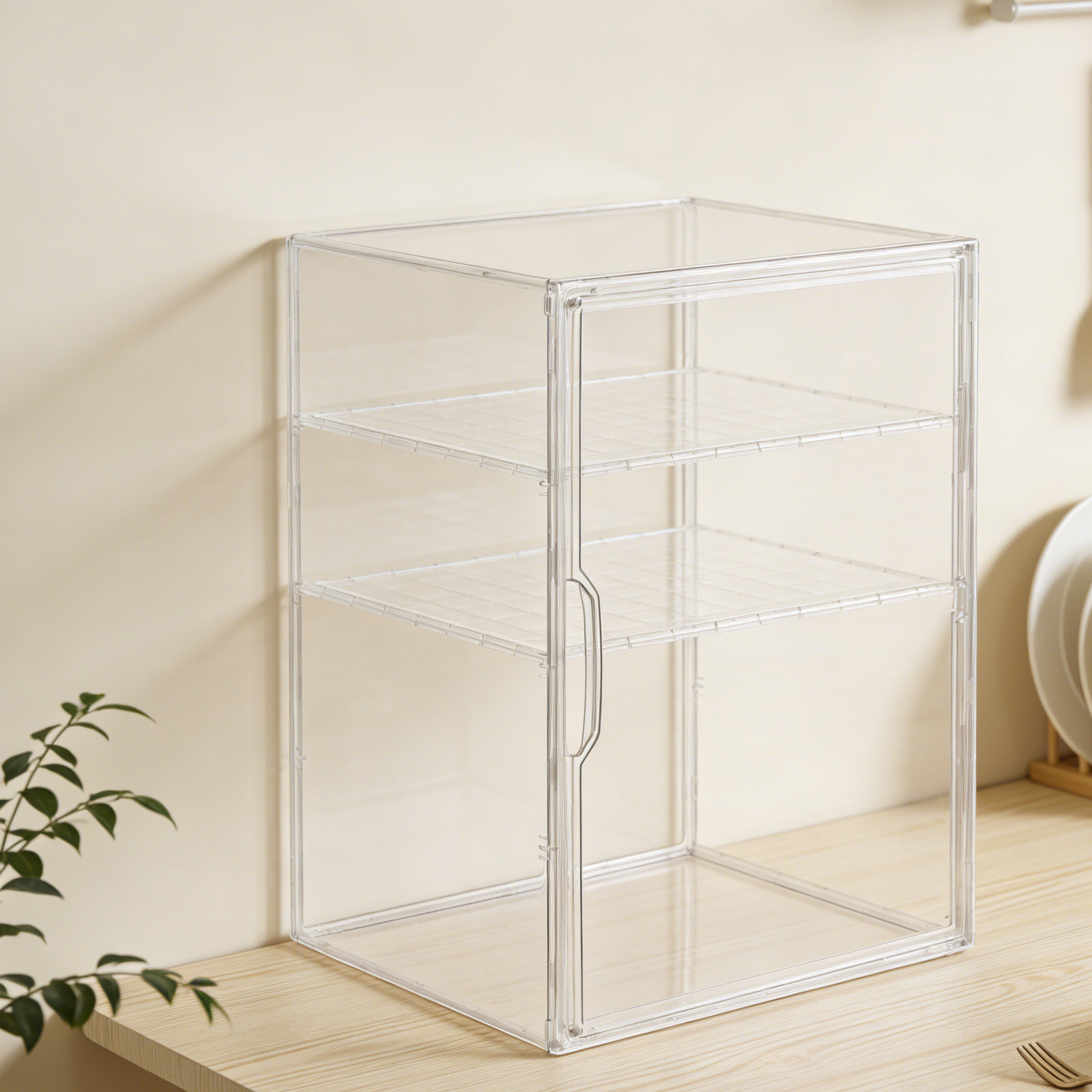 Baby Nursery Shelves - Rak Botol Bayi 3-Tingkat Transparan dengan