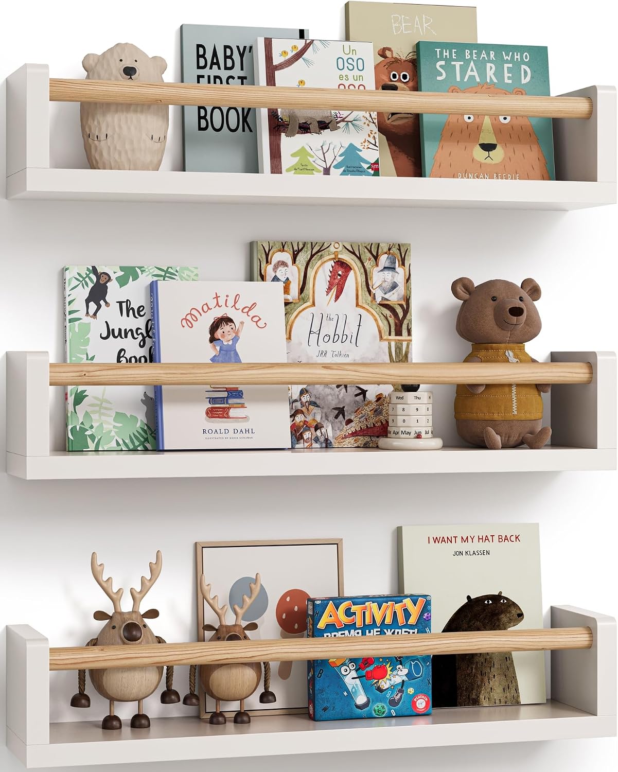 Baby Nursery Shelves - Satu set berisi 3 rak buku