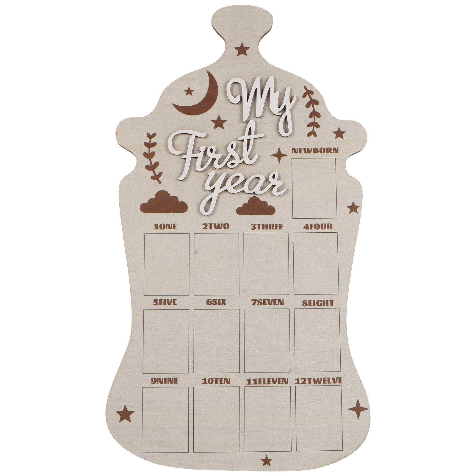 Baby Nursery Picture Frames - Bingkai Foto Bulanan Bayi, Papan Pajangan