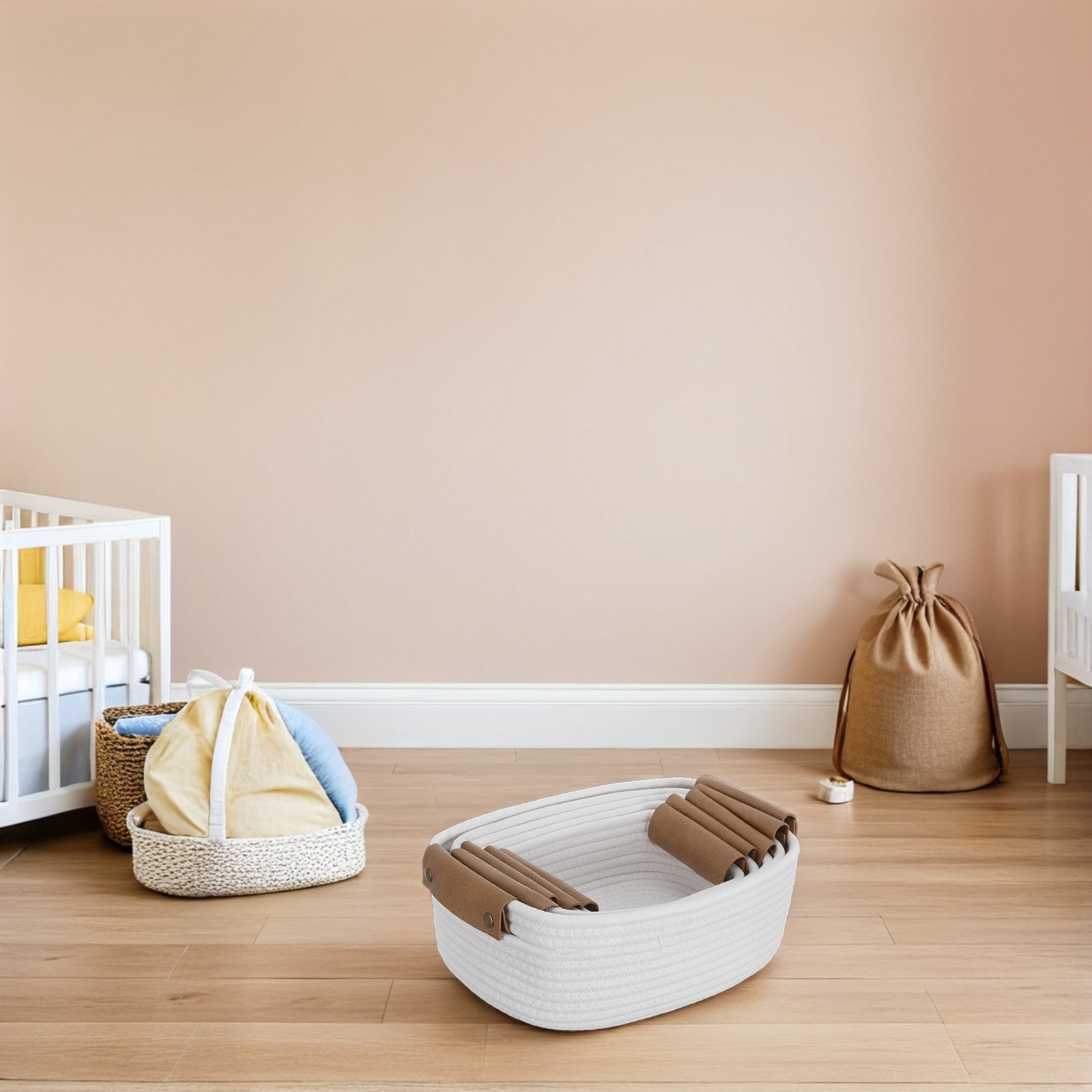 5Pcs Set Keranjang Penyimpanan - Baby Nursery Shelves ulasan dan harga
