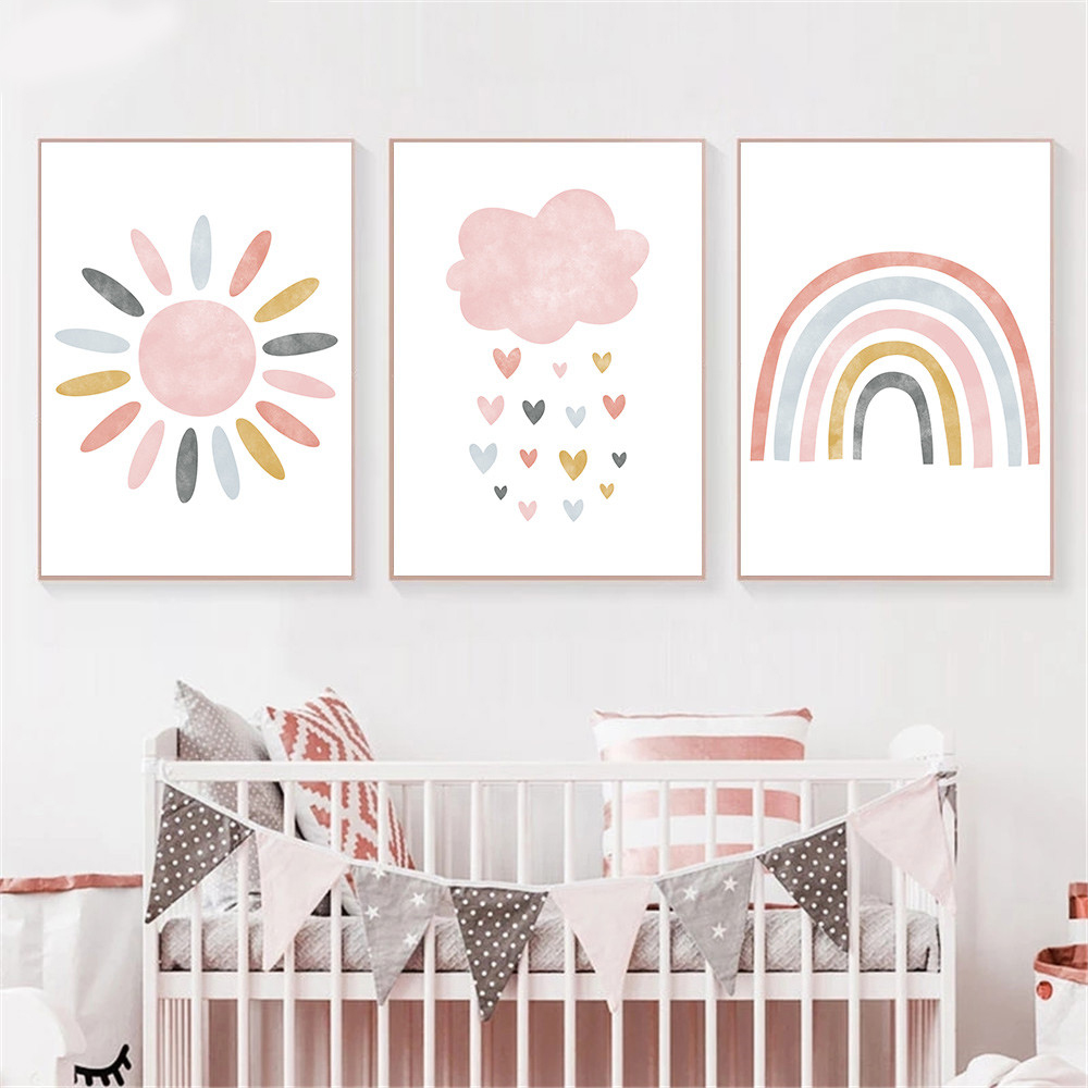 Lukisan Kanvas Anak Motif Kart - Baby Nursery Picture Frames ulasan dan harga
