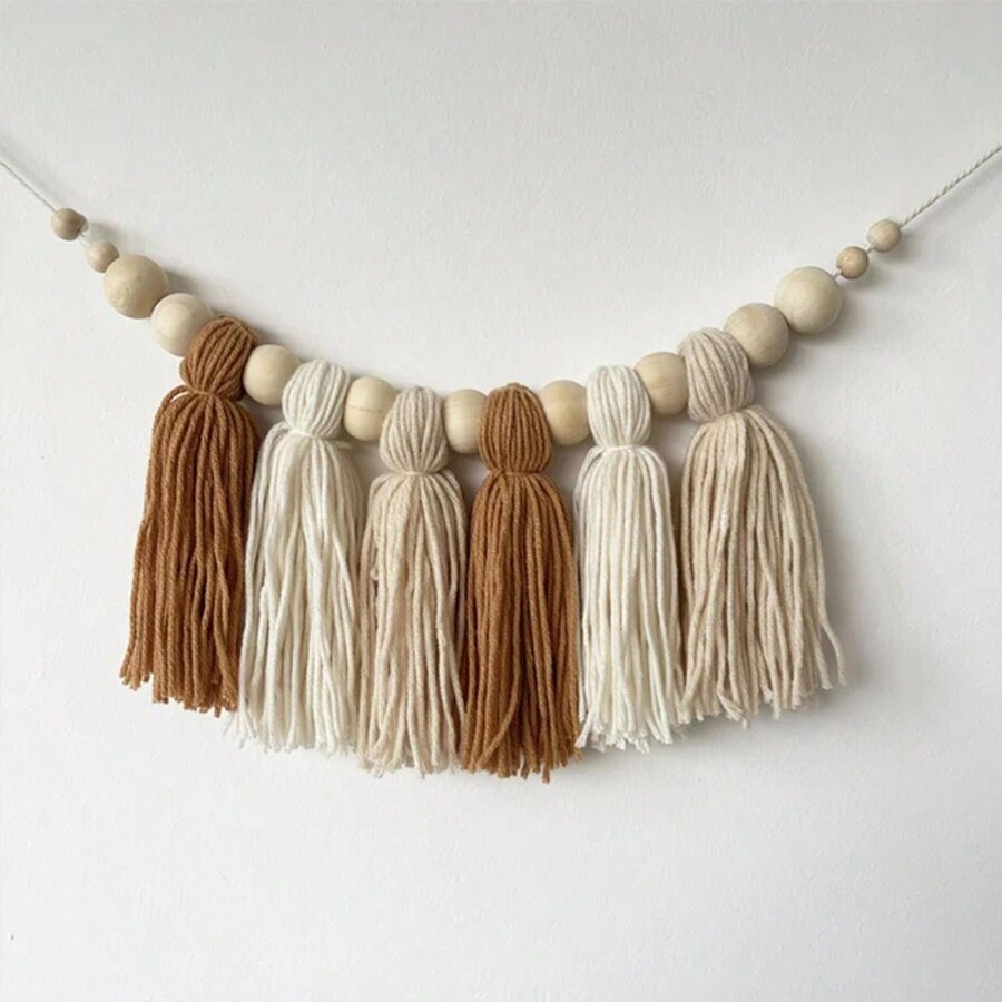 Boho katun rumbai karangan bun - Baby Nursery Garland ulasan dan harga