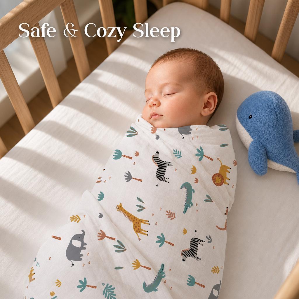 3-Pack Selimut Bayi Muslin 100 - Baby Nursery Bedding ulasan dan harga