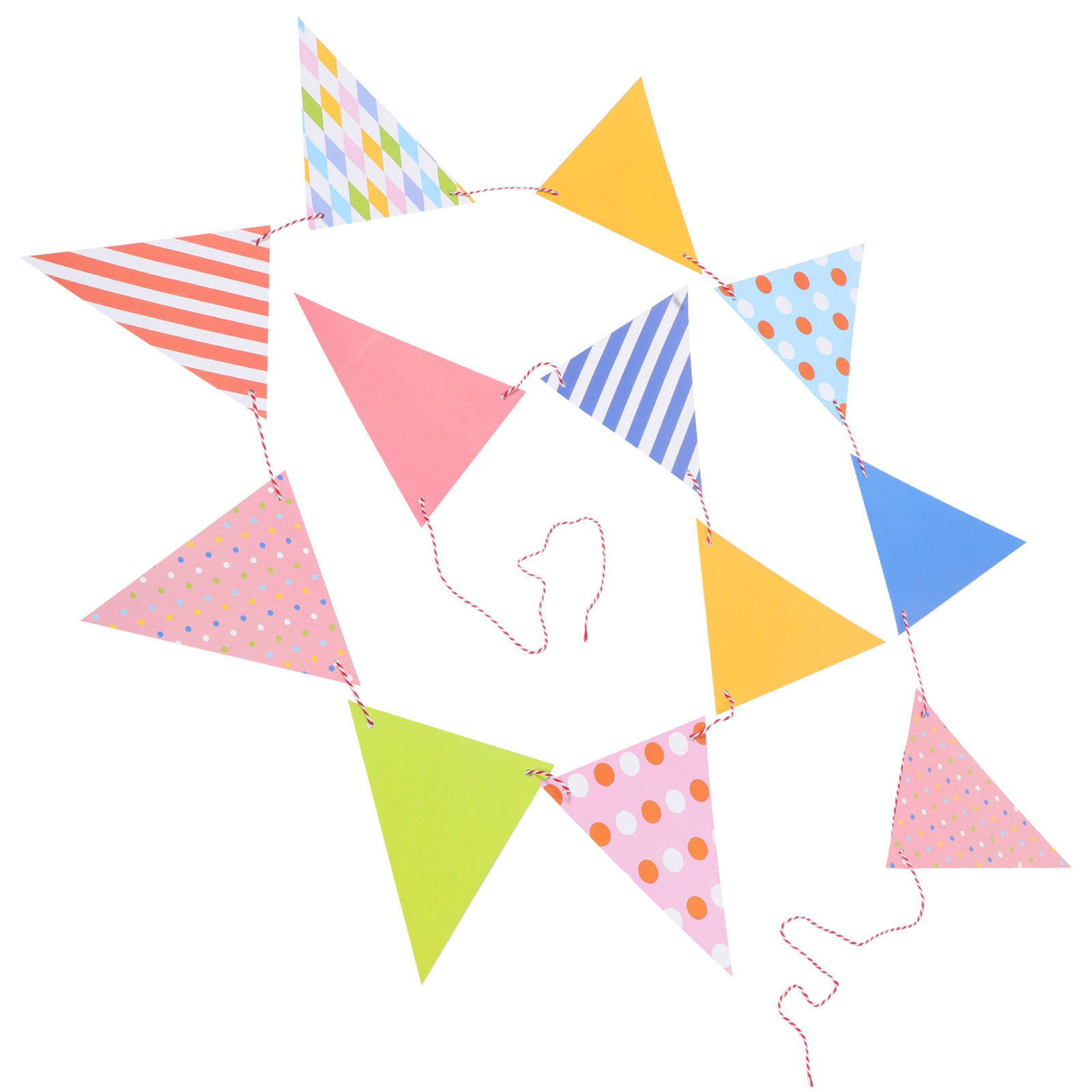 Garland Bendera Kertas Segitig - Baby Nursery Garland ulasan dan harga