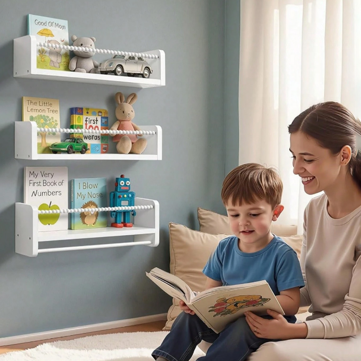 Rak Buku Anak, Rak Buku Kayu M - Baby Nursery Shelves ulasan dan harga