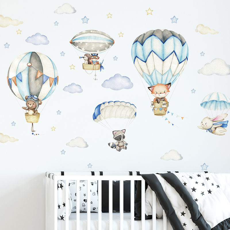 Stiker dinding balon udara hew - Baby Nursery Home ulasan dan harga