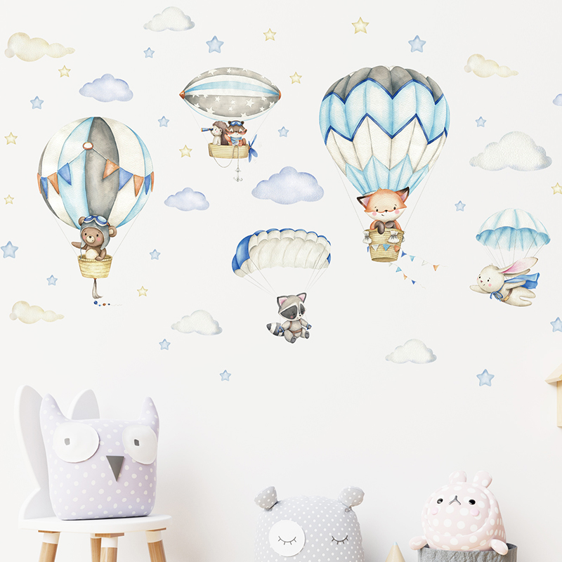 Stiker dinding balon udara hew - Baby Nursery Home ulasan dan harga