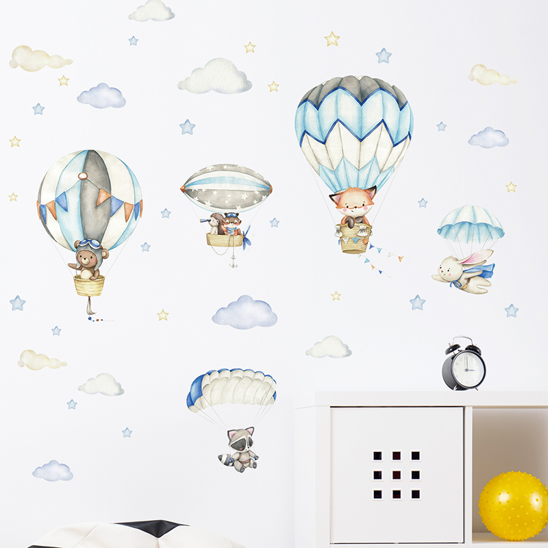 Stiker dinding balon udara hew - Baby Nursery Home ulasan dan harga