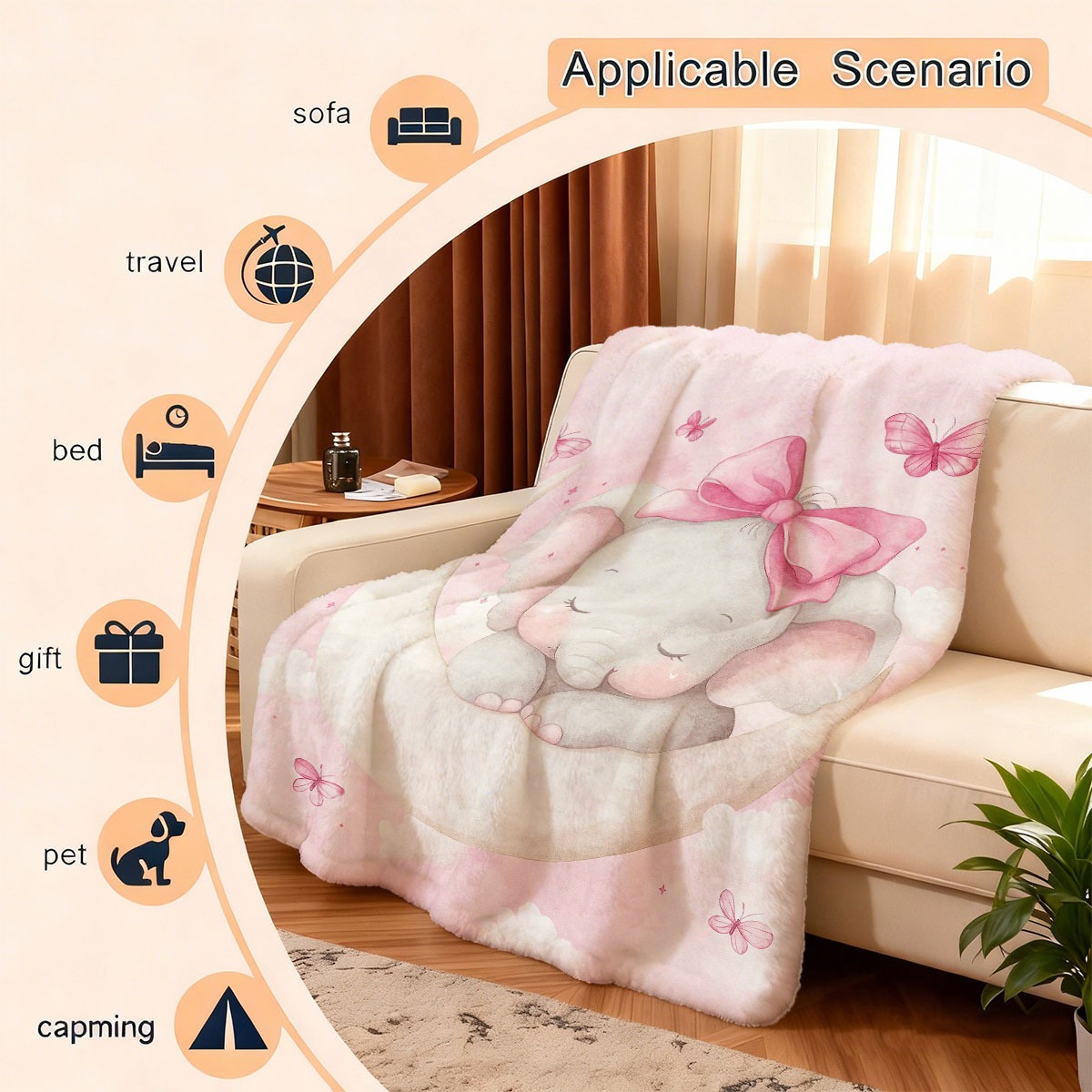 Selimut Bayi Berbentuk Gajah B - Baby Nursery Bedding ulasan dan harga