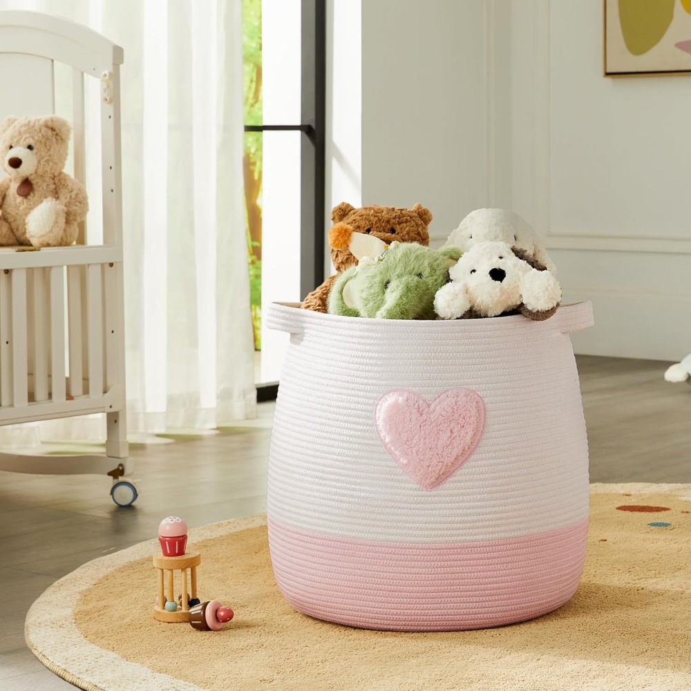 Keranjang Cucian Merah Muda un - Baby Nursery Hamper ulasan dan harga
