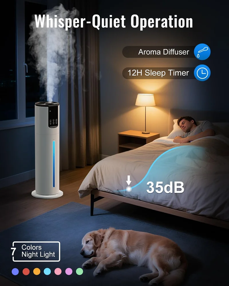 Pelembap Udara Ultrasonik Lant - Humidifier Nursery Quiet ulasan dan harga