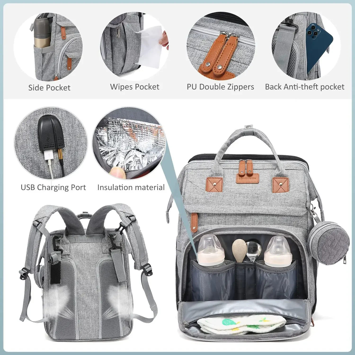 Tas ganti popok bayi, stasiun  - Baby Nursery Hamper ulasan dan harga