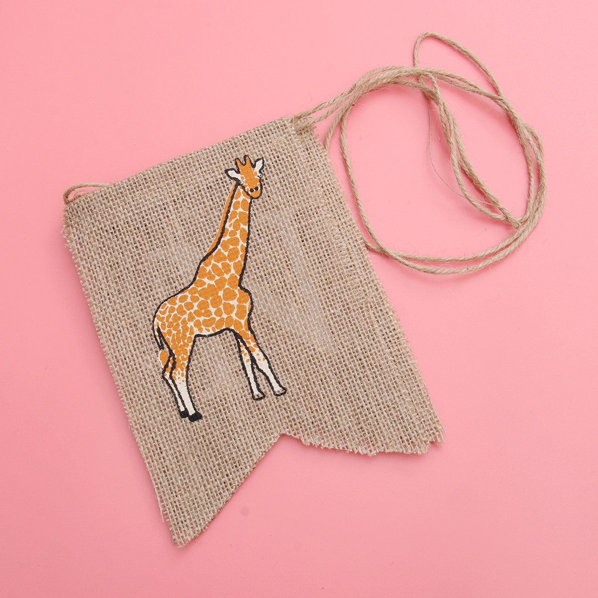 Spanduk Linen Motif Jerapah Sa - Baby Nursery Garland ulasan dan harga