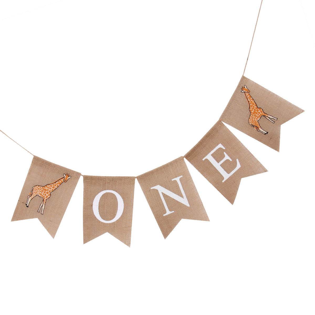Spanduk Linen Motif Jerapah Sa - Baby Nursery Garland ulasan dan harga