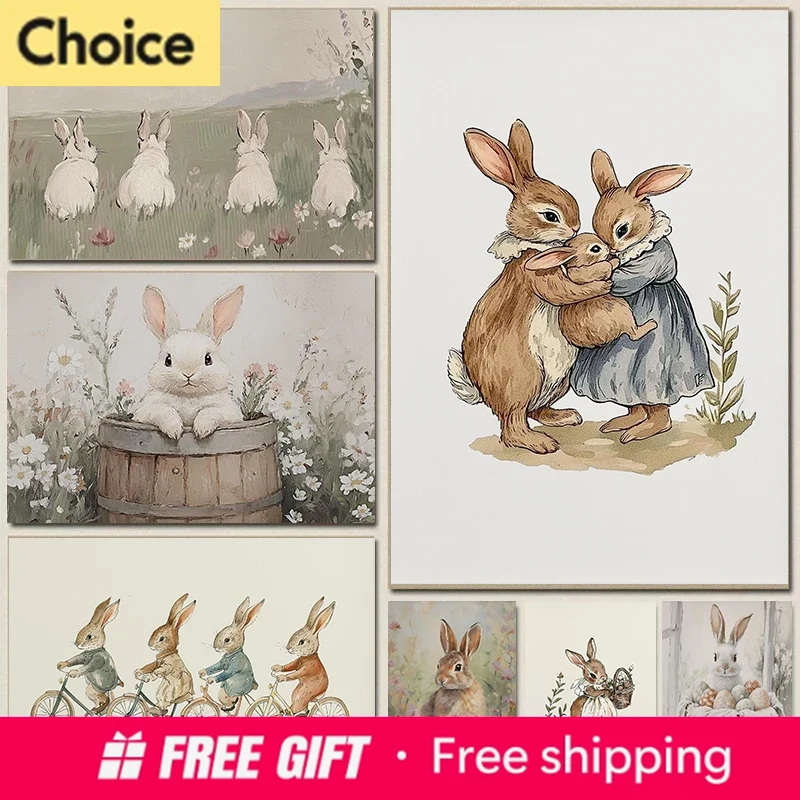 Poster Kamar Bayi Kelinci Lucu - Baby Nursery Home ulasan dan harga