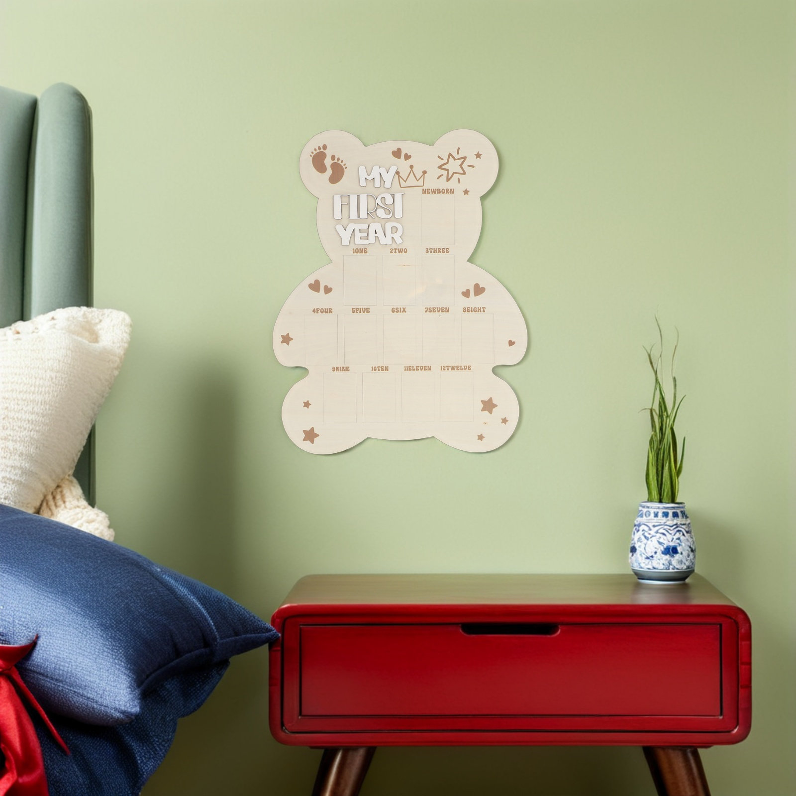 Bingkai Foto Kayu Pertama Saya - Baby Nursery Picture Frames ulasan dan harga