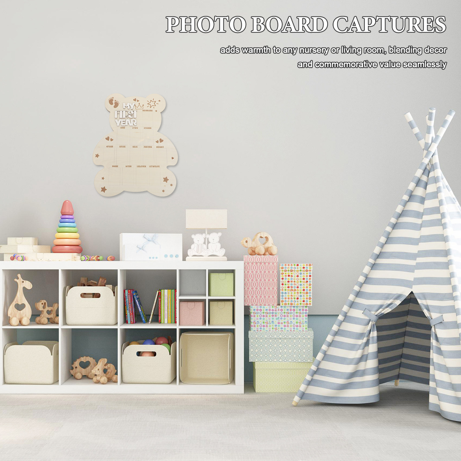 Bingkai Foto Kayu Pertama Saya - Baby Nursery Picture Frames ulasan dan harga