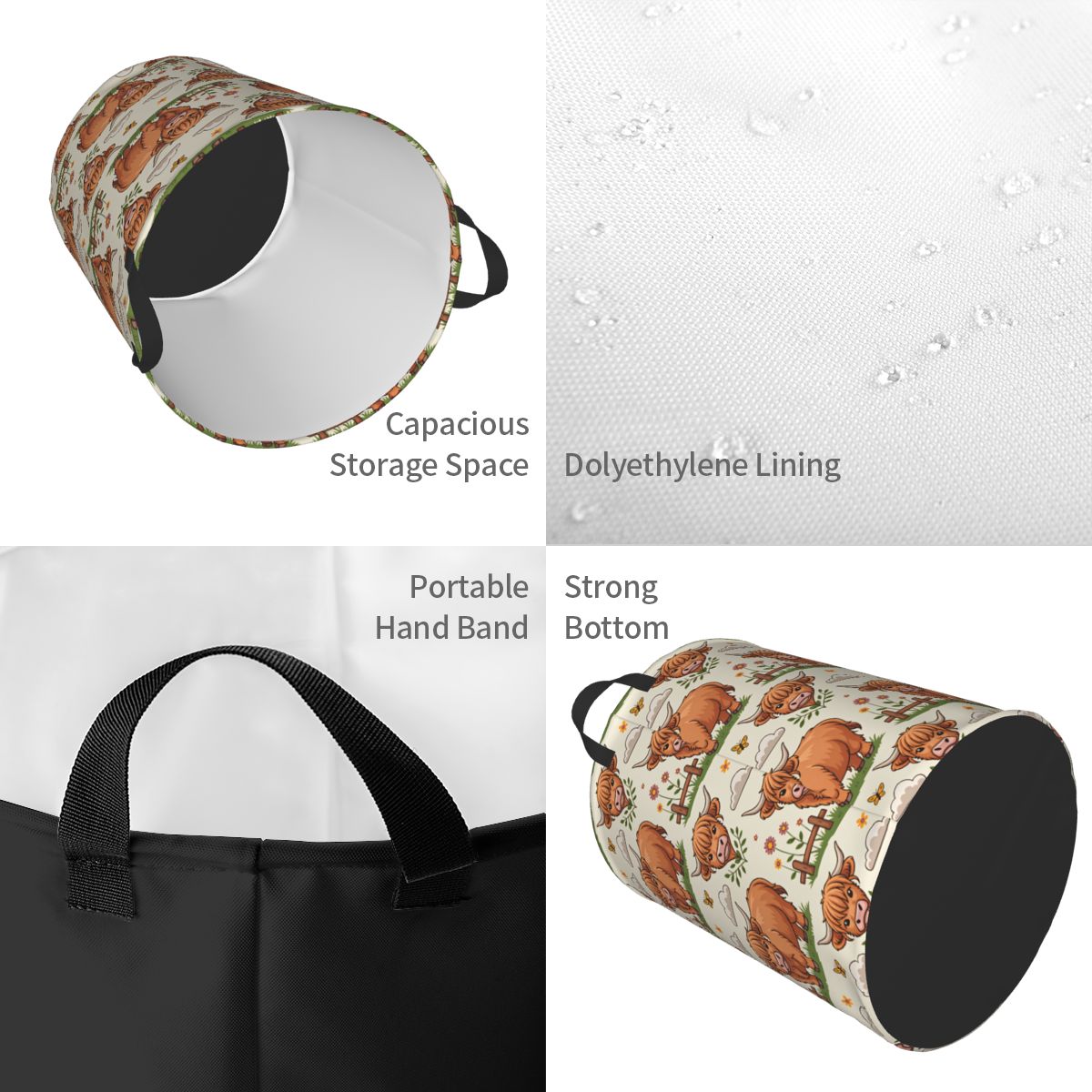 Keranjang Cucian Sapi Highland - Baby Nursery Hamper ulasan dan harga