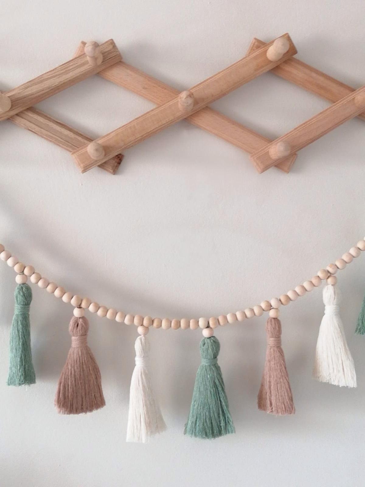 Karangan bunga Macrame rumbai, - Baby Nursery Garland ulasan dan harga