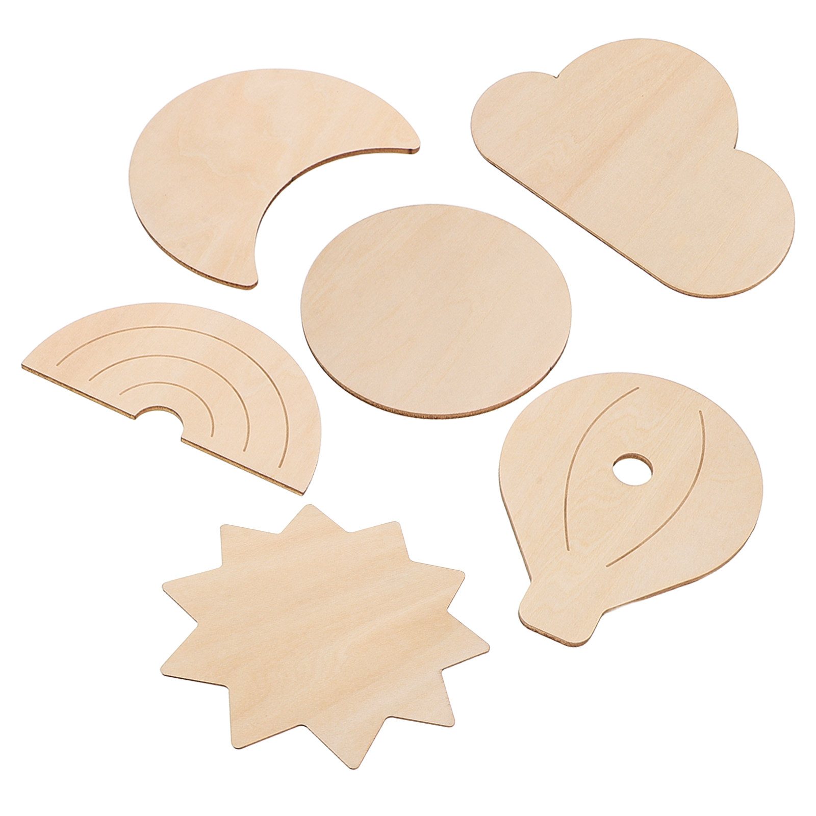 6 Buah Stiker Dinding Kayu Tem - Baby Nursery Hot Air Balloon Theme ulasan dan harga